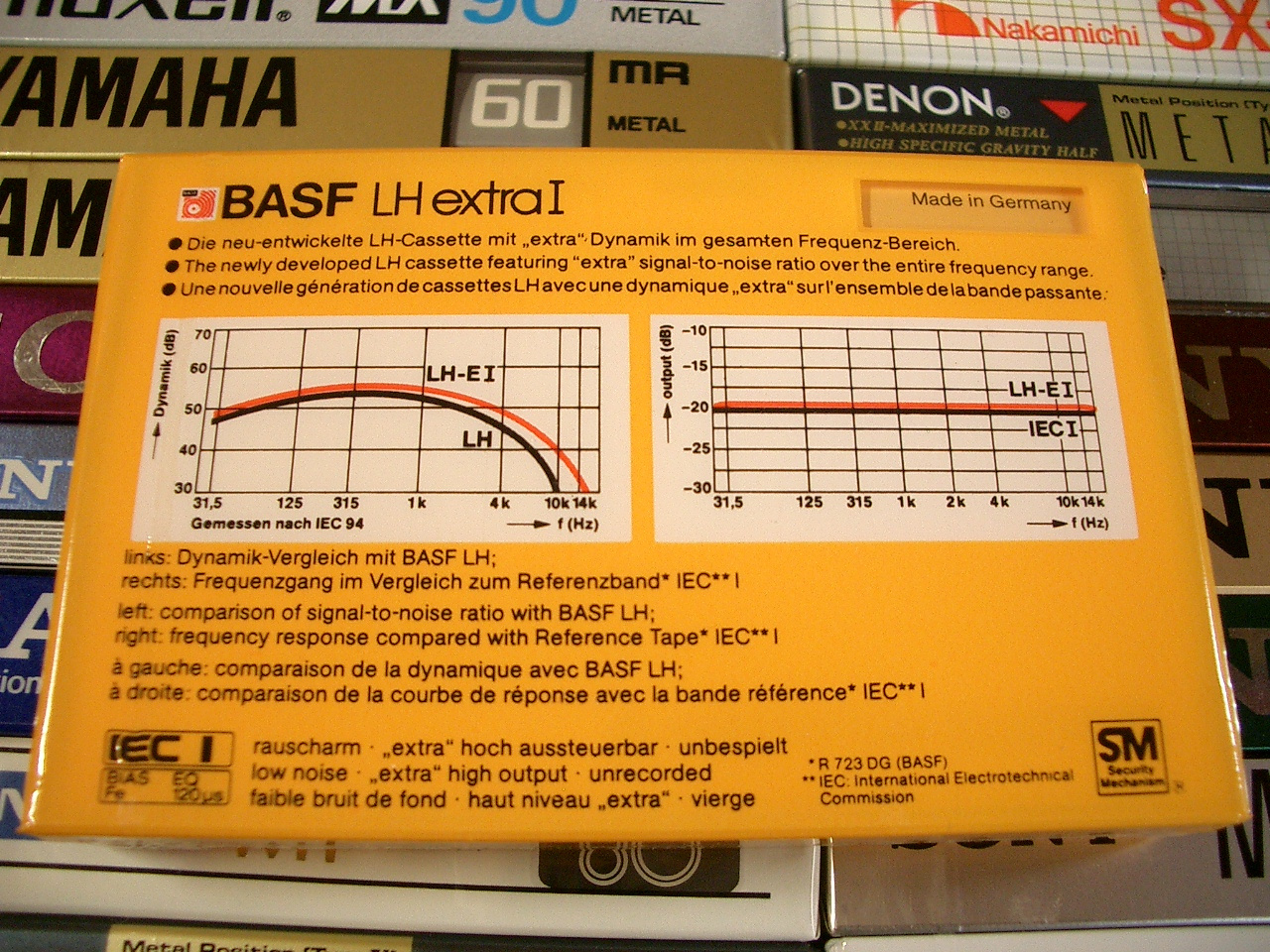 BASF LH-EI 60 Ger SM printed on the cassette shell RARE 1981 b