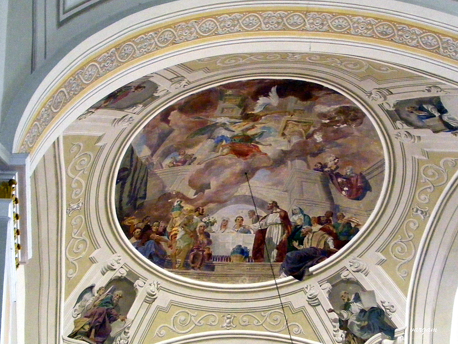 Környe Katolikus Templom megyezeti freskó 1
