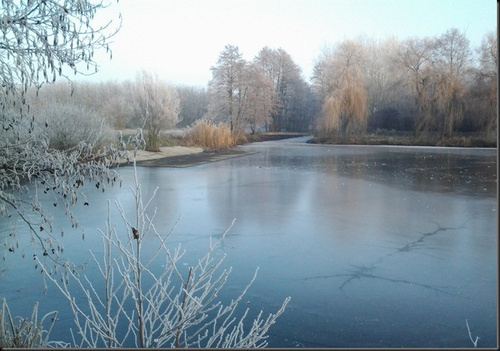 Téli Hármashegyi-tó.