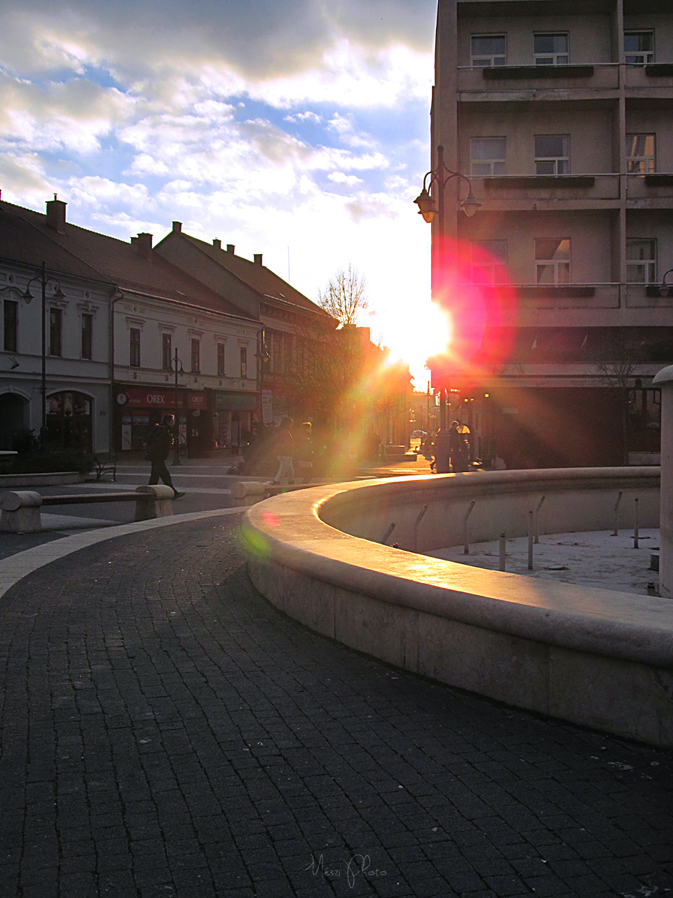 Kossuth tér naplemente