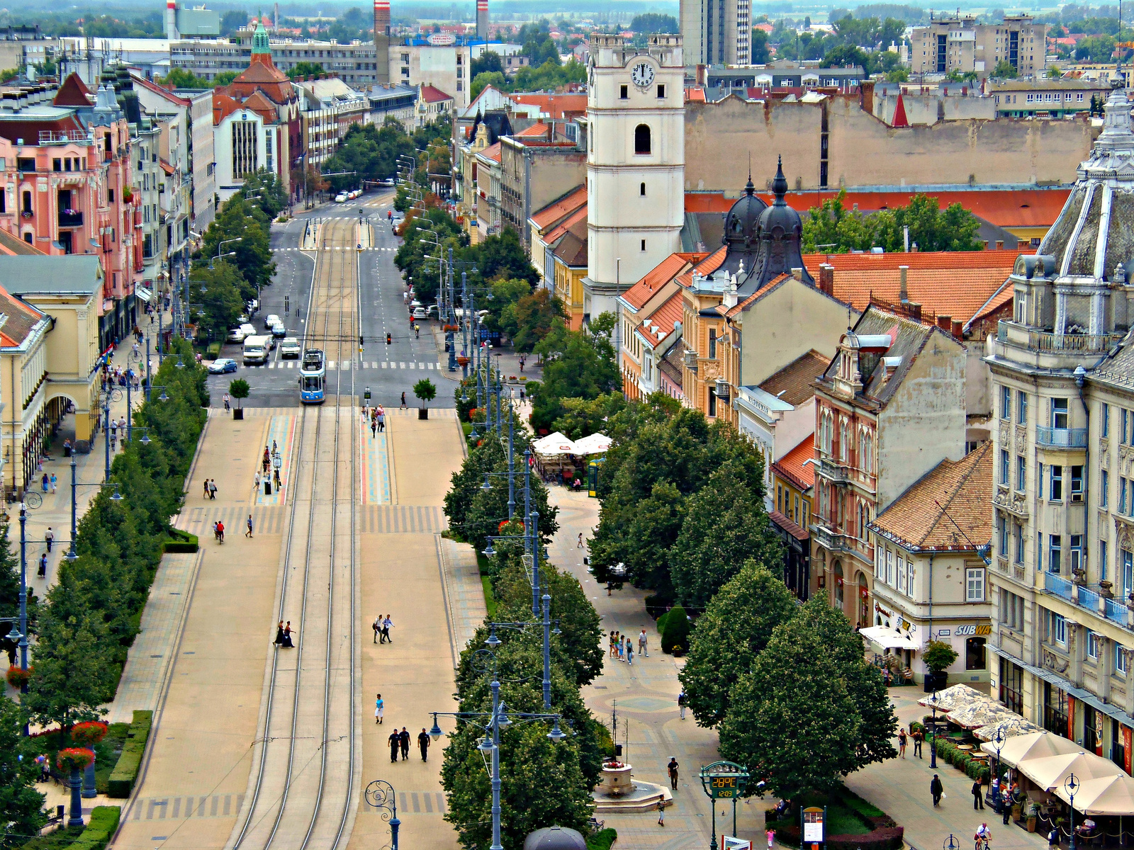 Debrecen kilátás a Nagytemplomból