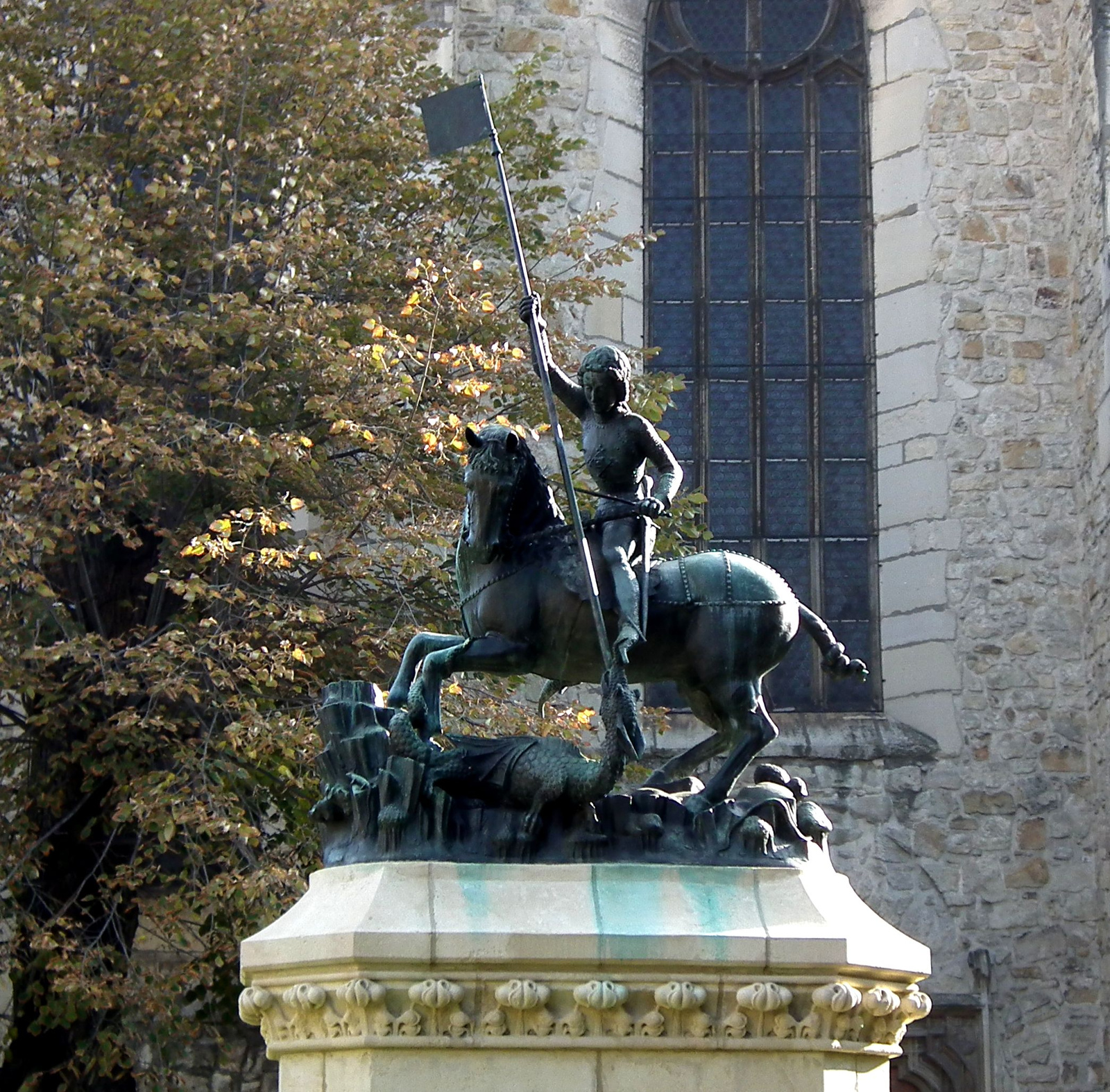 Kolozsvár - Farkas utcai Templom - Szent György szobra