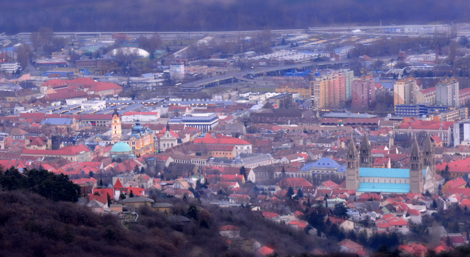 Pécs belváros "makett"