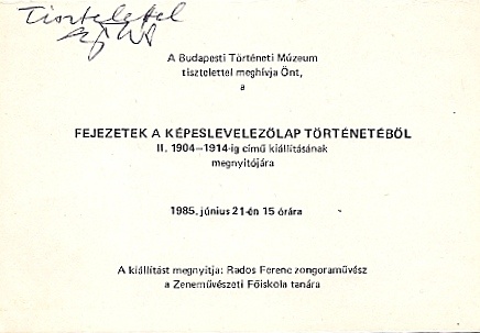 1985.* postánkból * 2. oldal *