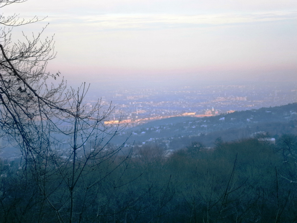 Budapest a Svábhegy magasából