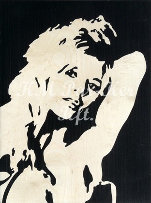 ik00072 Brigitte Bardot intarzia kep