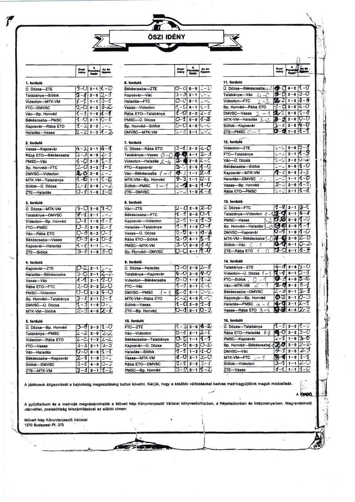 NB I 1987-88 őszi idény