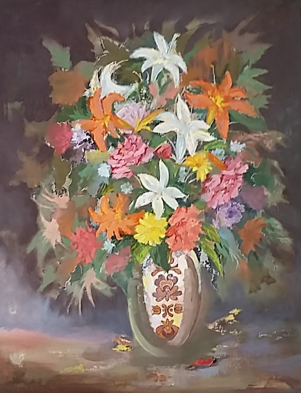 Virágcsendélet. 70x50