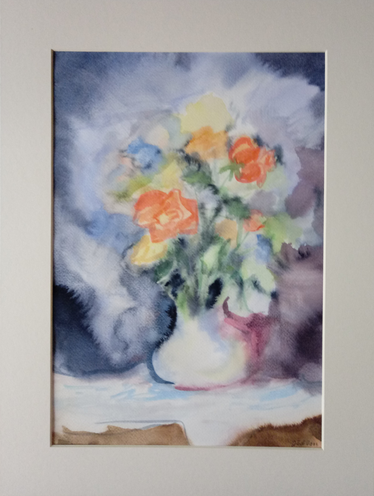 Virág-csend-élet. 34x23, aquarell. 2003