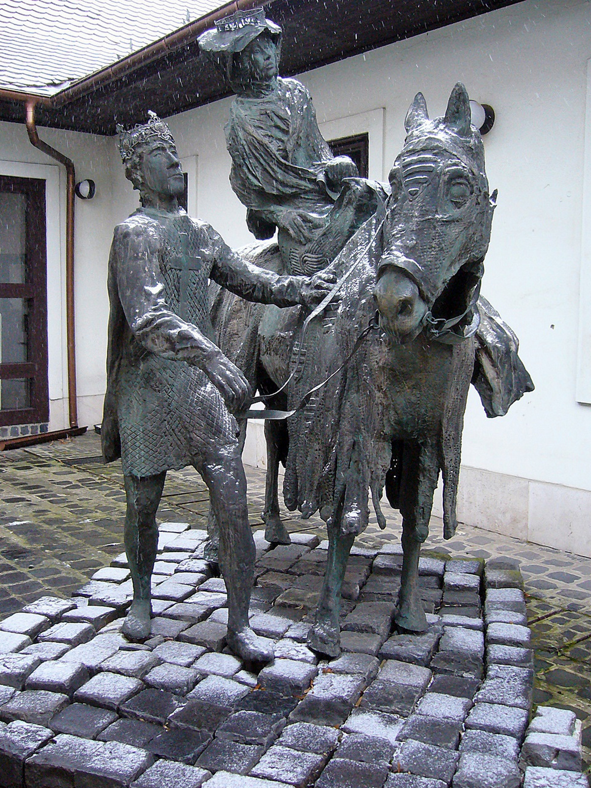 Varga Imre: Szent Erzsébet és Lajos lovaszobra (Buadpest)