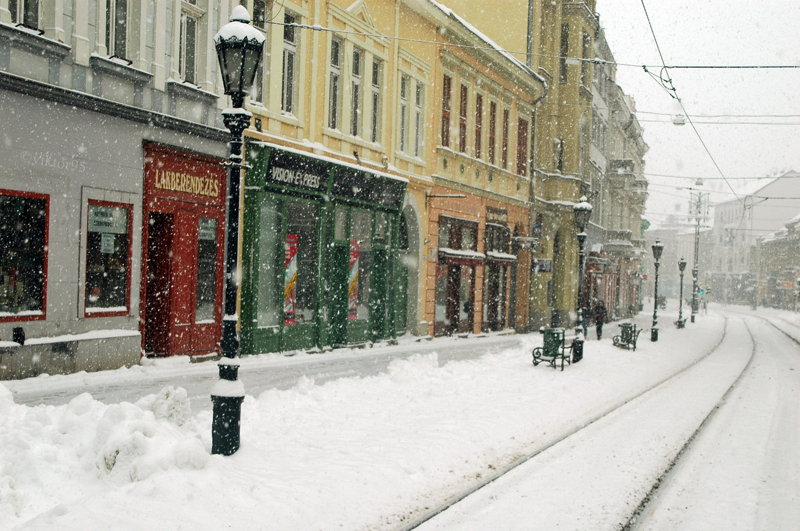 Téli utcakép