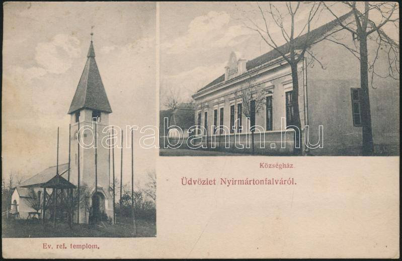 Nyírmártonfalva református templom. községháza 1911