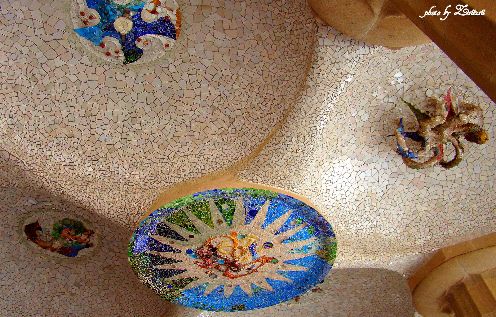 Güell park mennyezet