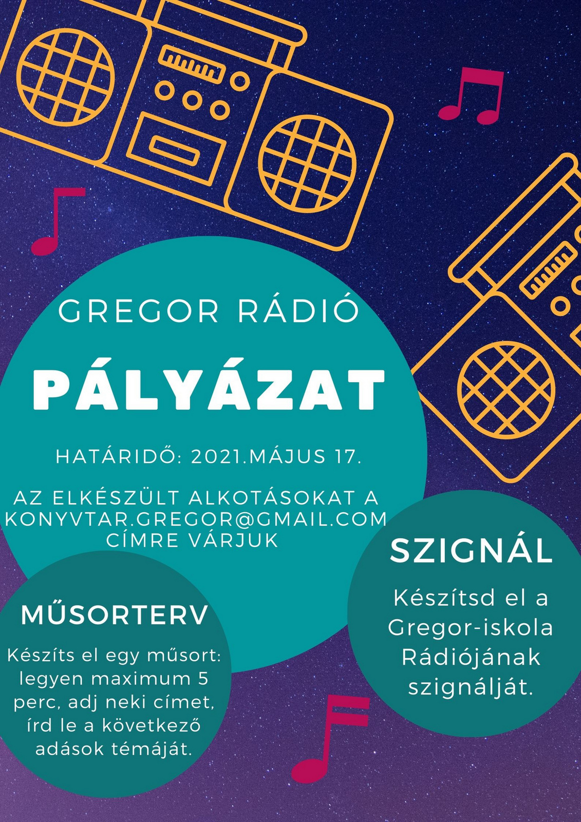 Gregor rádió Pályázat