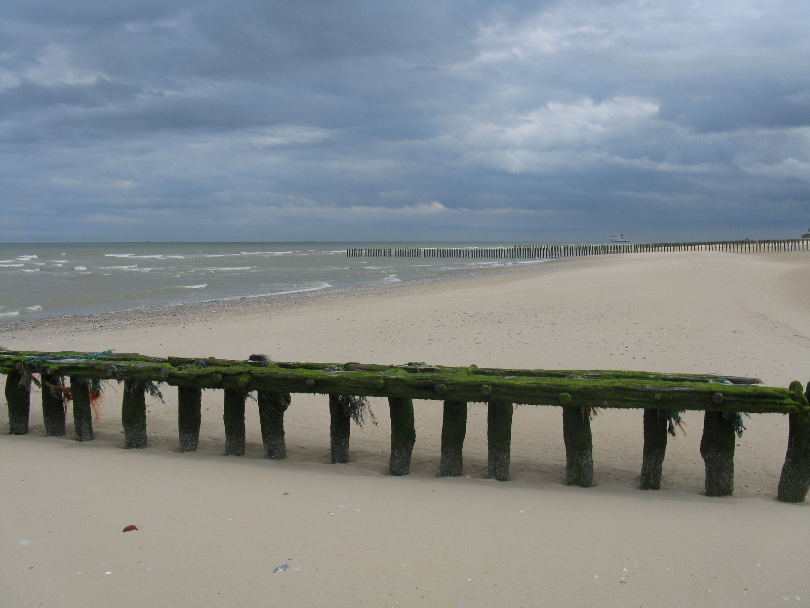 Beach with storm