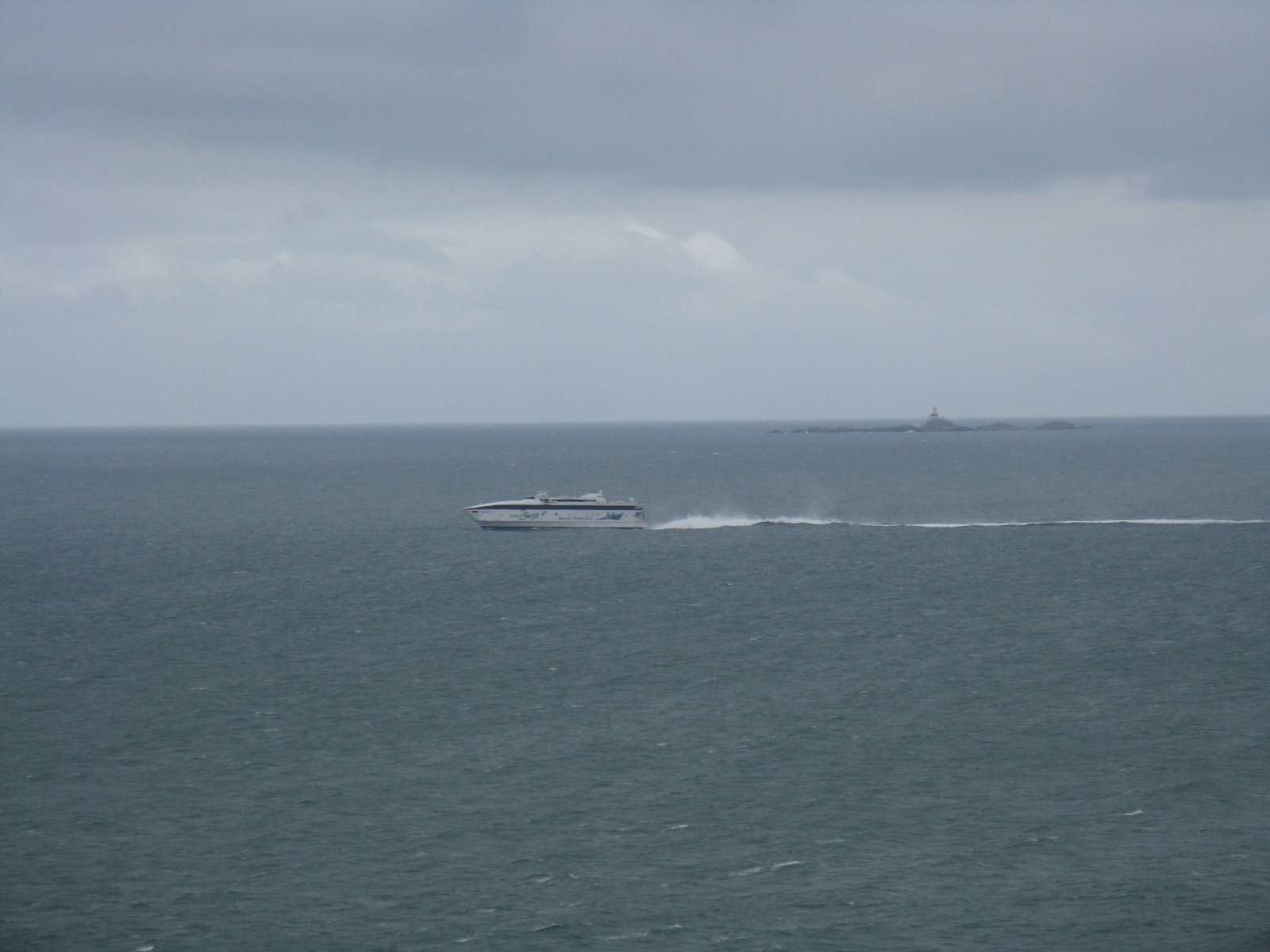 Ferry is on the way, Skerries on the horizon