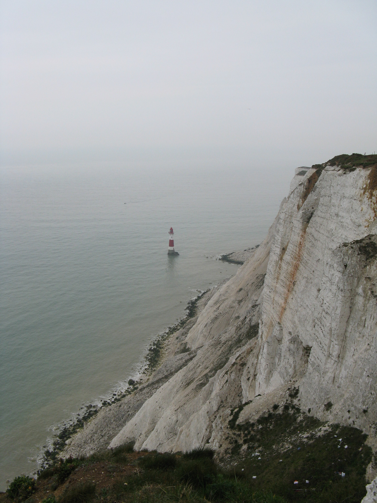 Behind the chalk cliffs