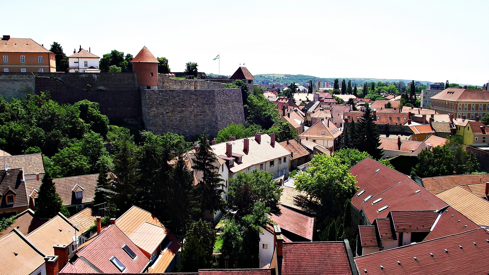 Eger látképe a várból