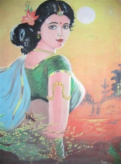 Indian women paintings 1 (Medium)