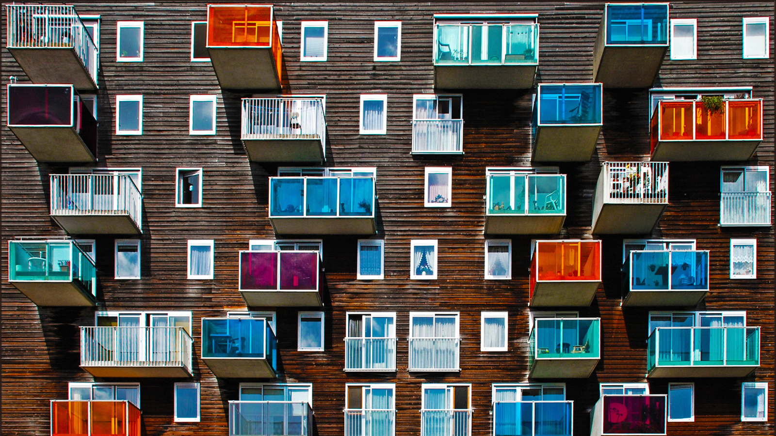 Windows and balconies