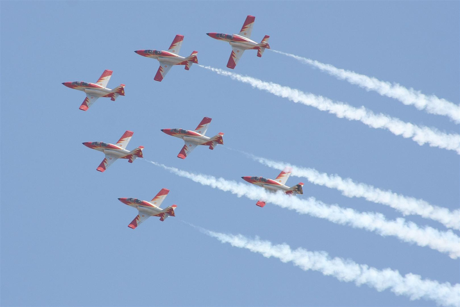 Kecskemét repülőnap 2013 - Patrualla Aguila C-101 Spanyolország