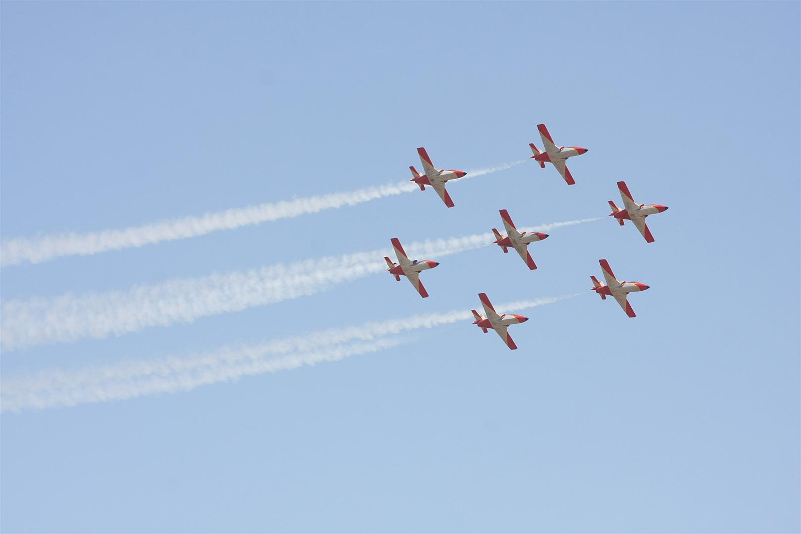 Kecskemét repülőnap 2013 - Patrualla Aguila C-101 Spanyolország