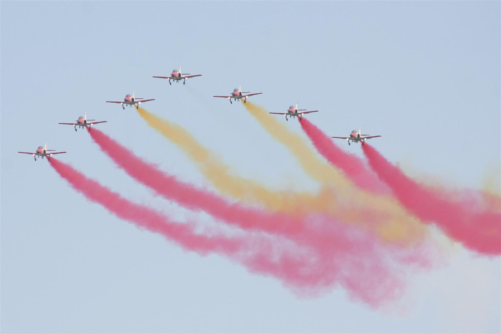 Kecskemét repülőnap 2013 - Patrualla Aguila C-101 Spanyolország