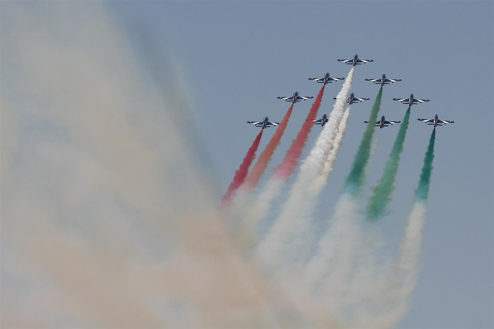 Kecskemét repülőnap 2013 - Frecce Tricolori MB-339 Olaszország