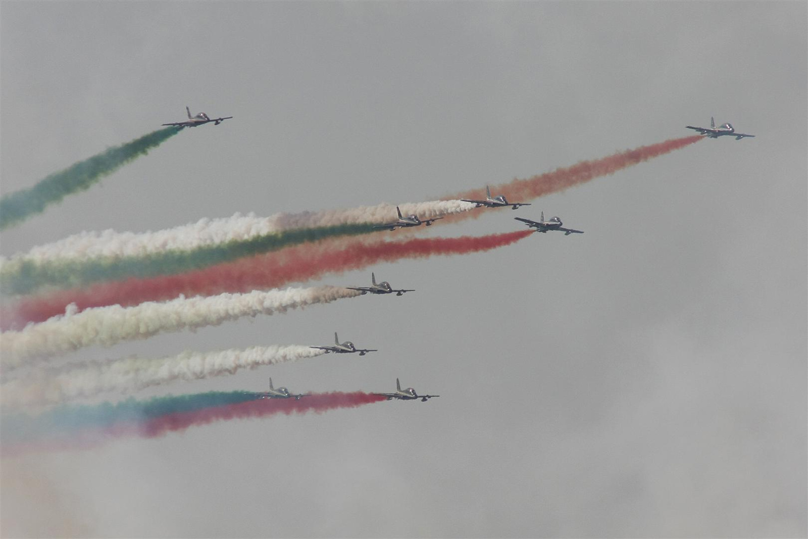 Kecskemét repülőnap 2013 - Frecce Tricolori MB-339 Olaszország