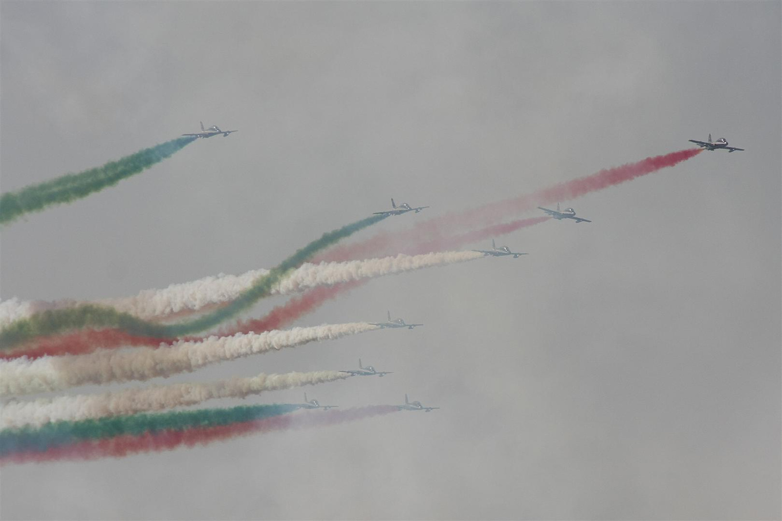 Kecskemét repülőnap 2013 - Frecce Tricolori MB-339 Olaszország