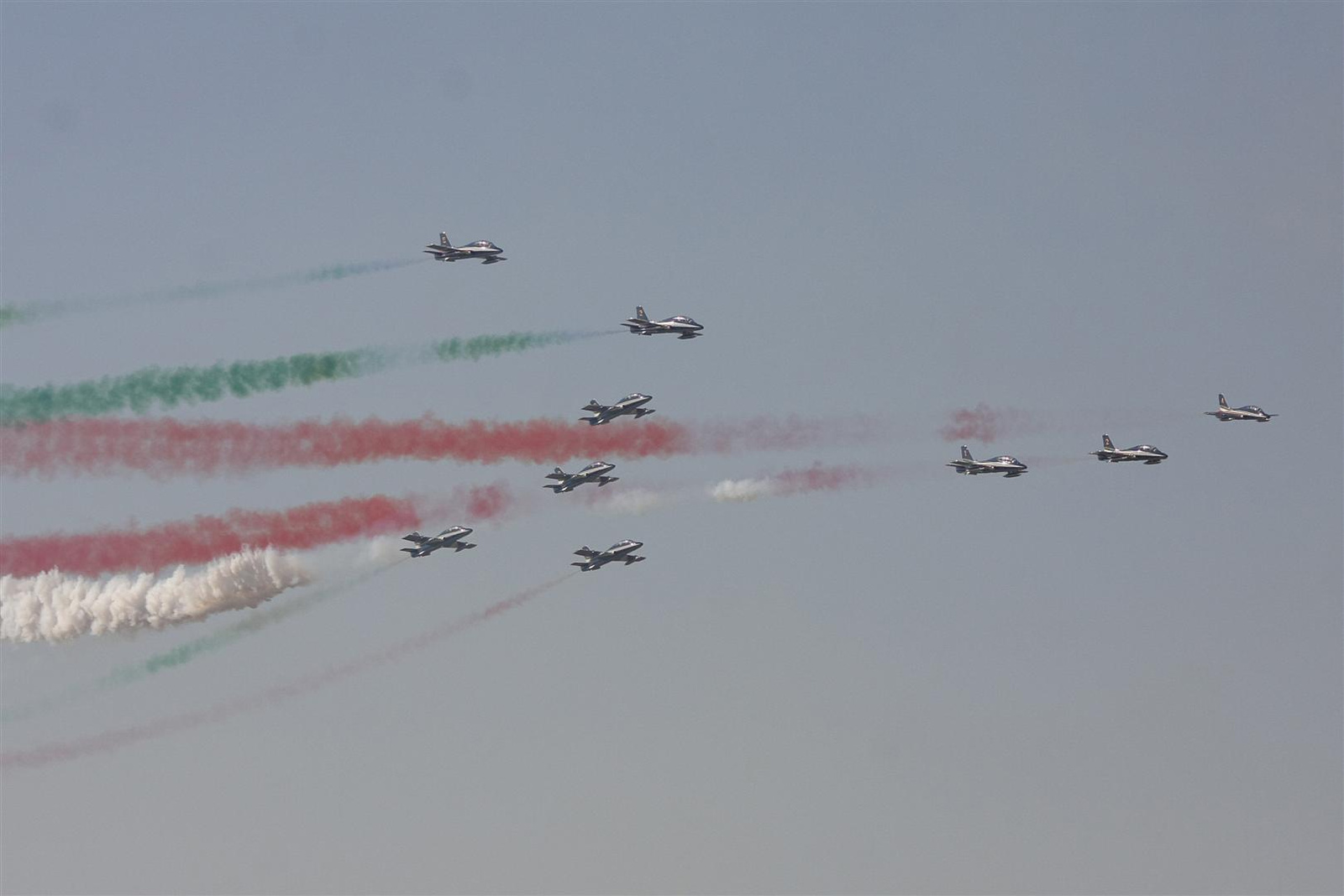 Kecskemét repülőnap 2013 - Frecce Tricolori MB-339 Olaszország