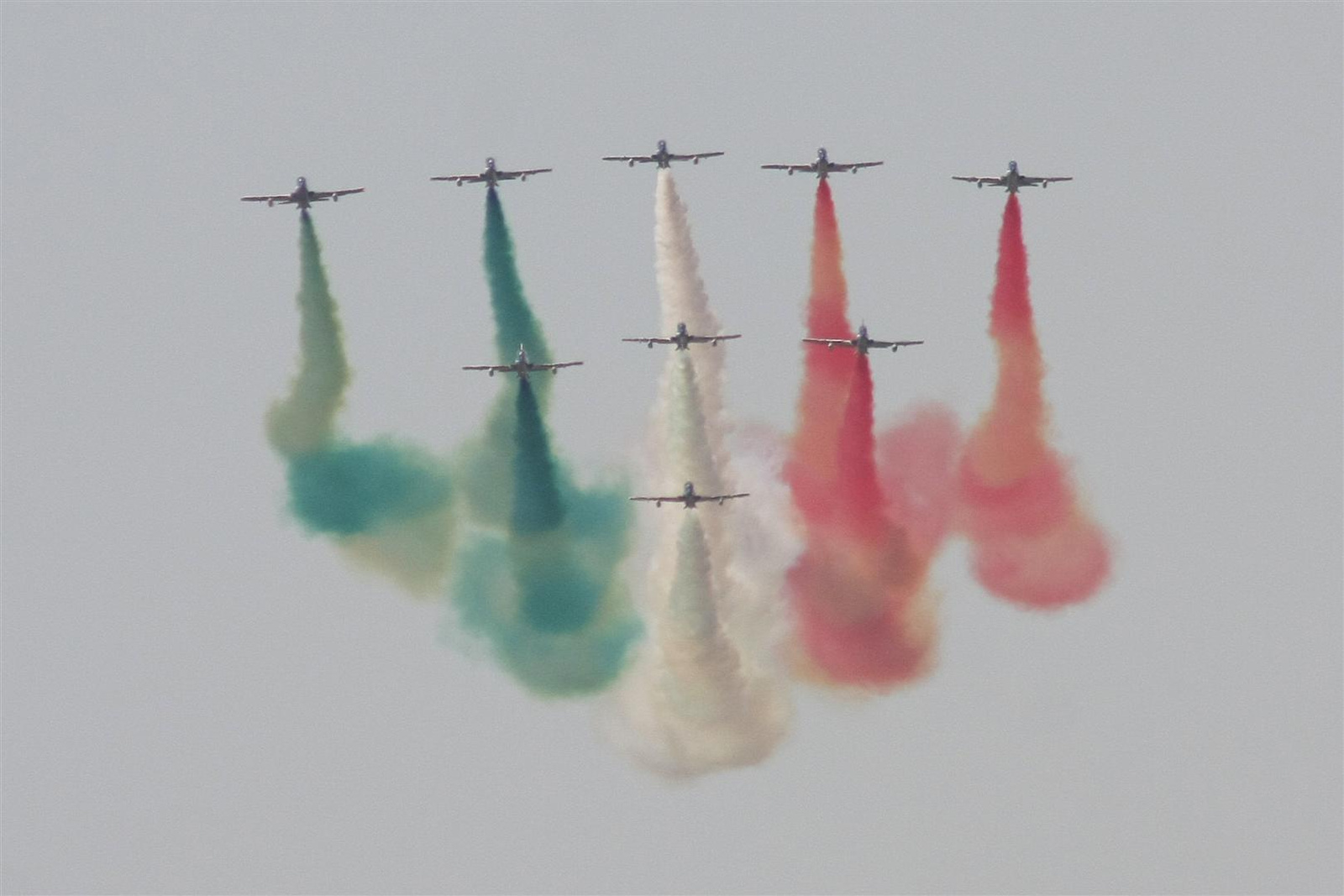 Kecskemét repülőnap 2013 - Frecce Tricolori MB-339 Olaszország