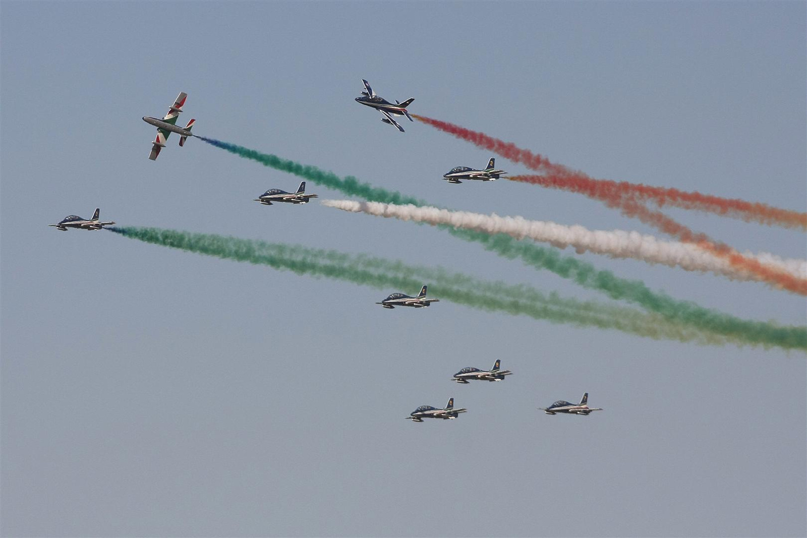 Kecskemét repülőnap 2013 - Frecce Tricolori MB-339 Olaszország