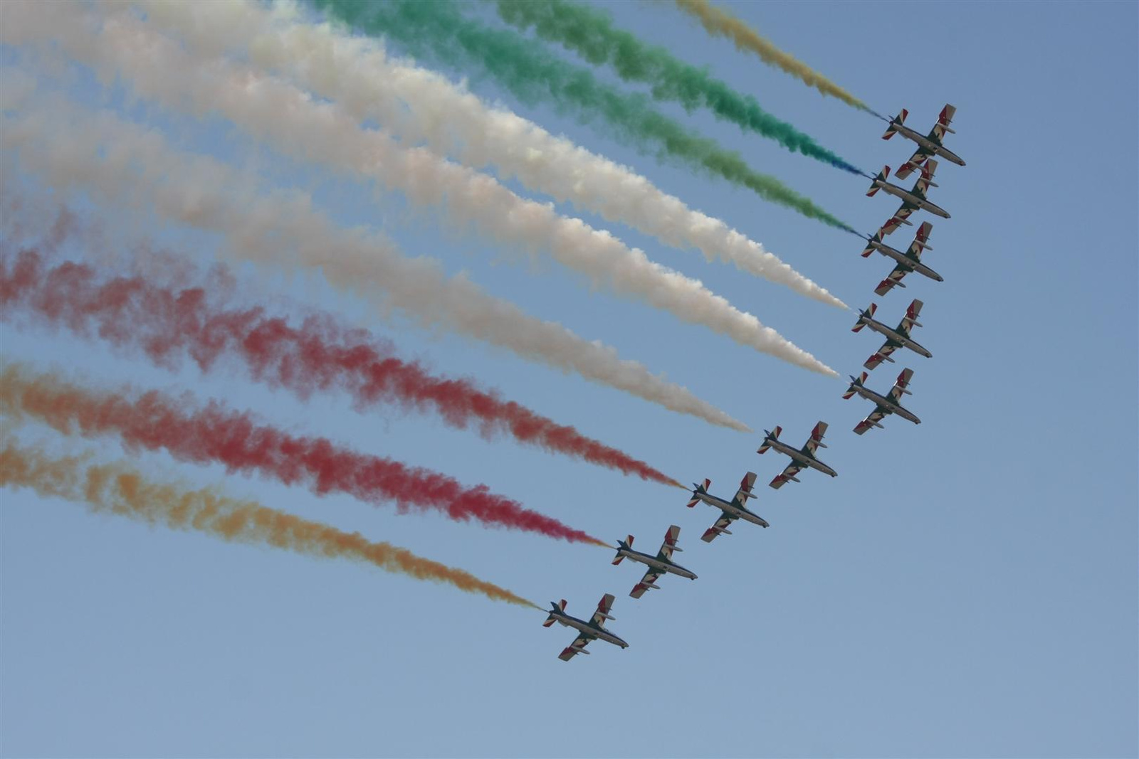 Kecskemét repülőnap 2013 - Frecce Tricolori MB-339 Olaszország