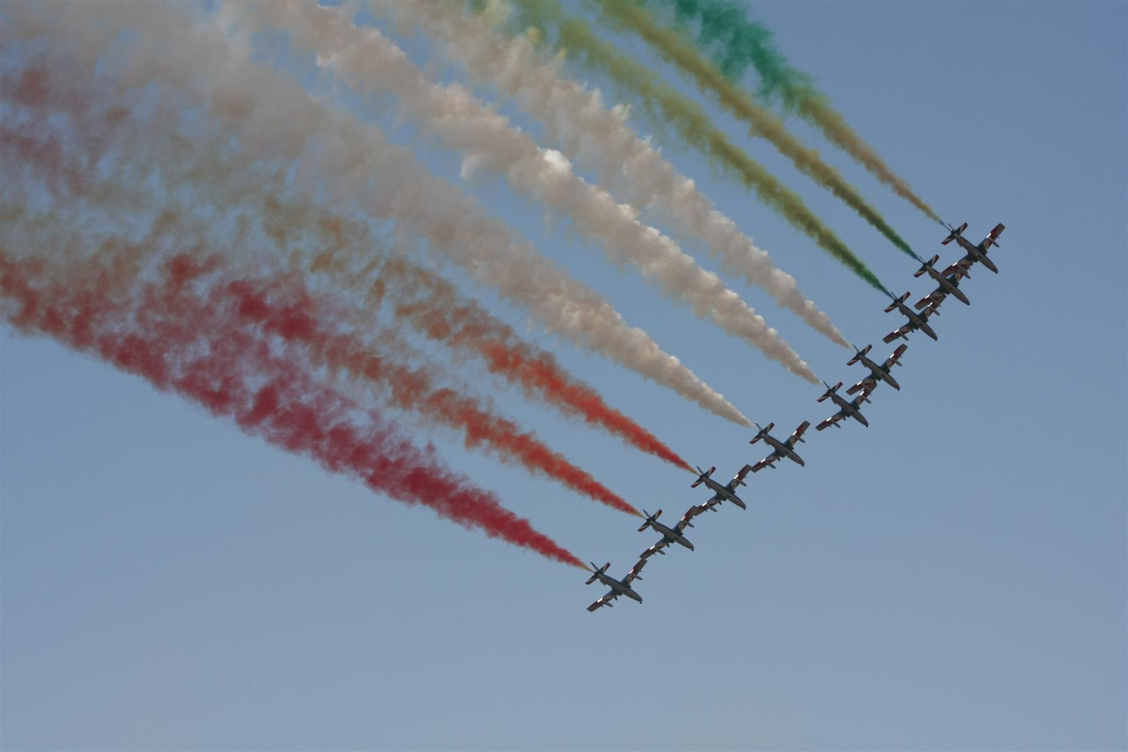 Kecskemét repülőnap 2013 - Frecce Tricolori MB-339 Olaszország