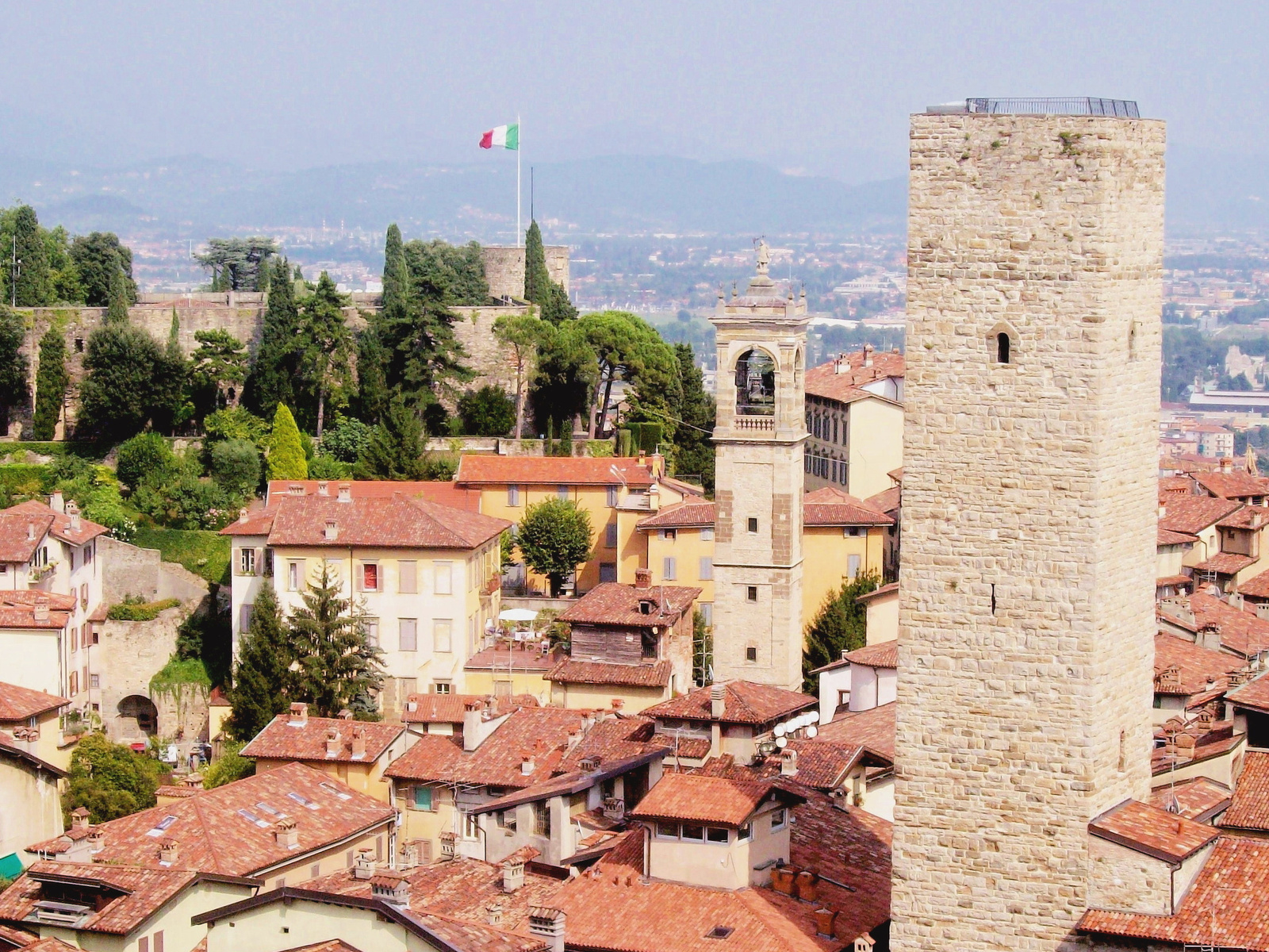 Bergamo, Torre del Gombito, panoráma