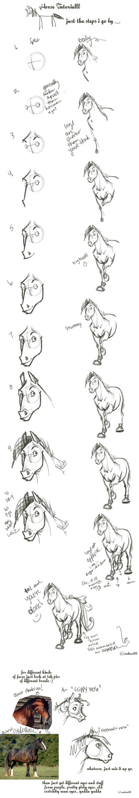 horse tutorial by makani