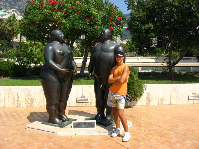 Ádám és Éva szobránál-Monaco