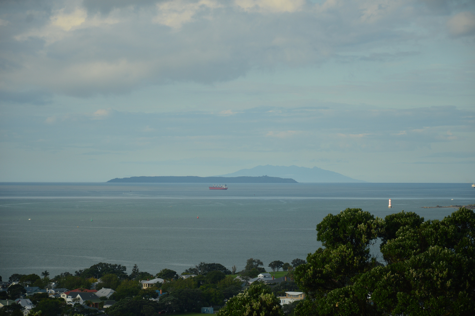 Auckland Devonport távolban Great Barrier sziget