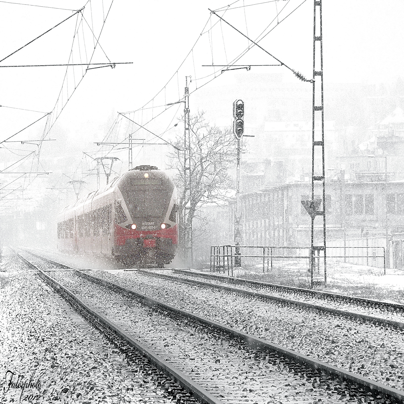 hó és vonat