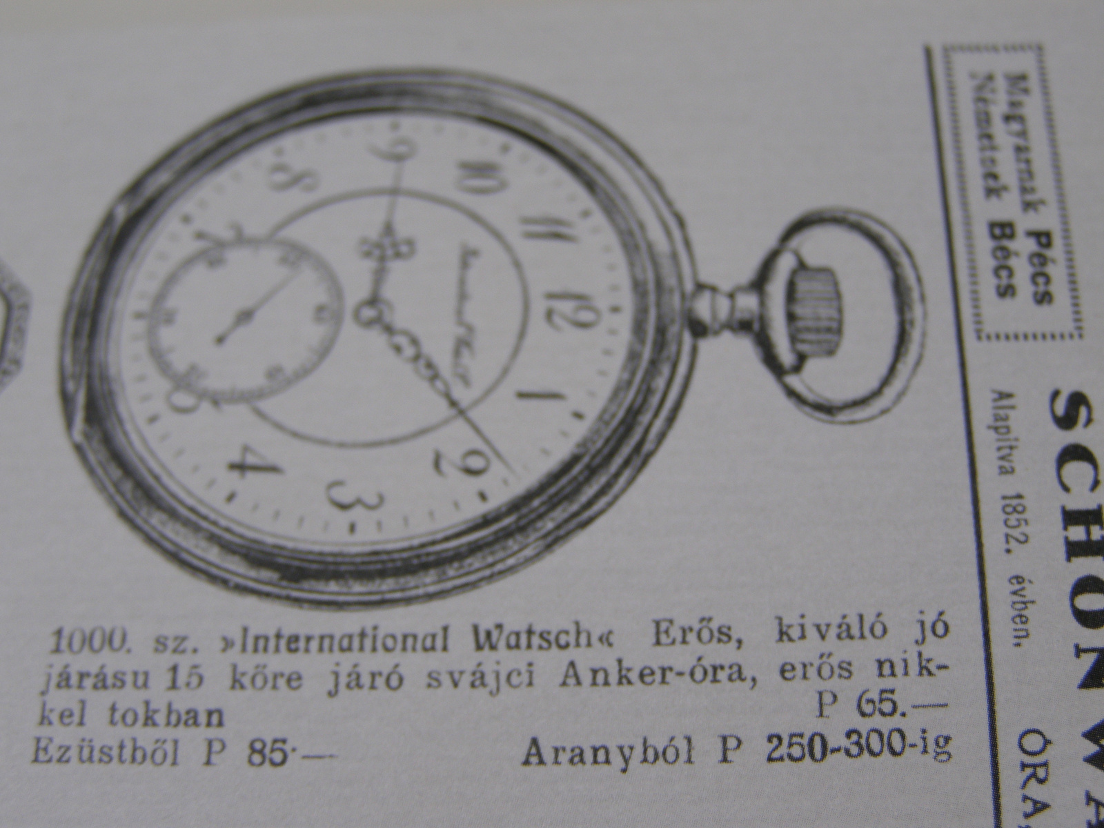 International Watch legenda