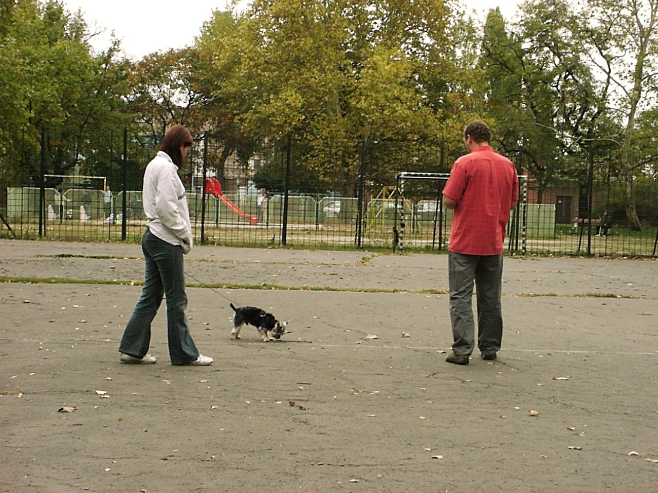 Kutya és gazdája a Béke téren 2007.10.11.10