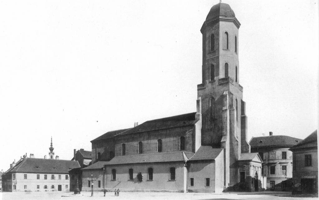 A Maria Magdolna templom a Nador (Kapisztran) teren 1900 korul 1