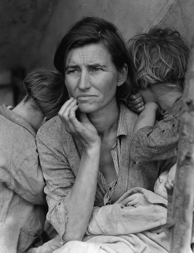 7 gyermekes anyuka a válság után-Lange-Migrant Mother