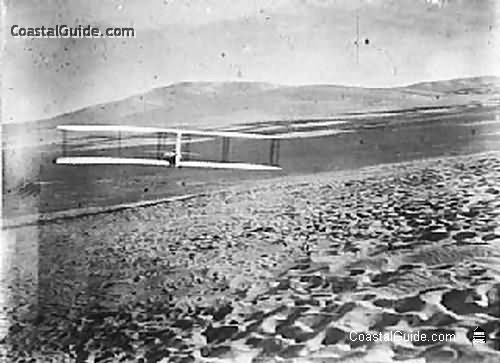 Orville Wright making turn, Oct. 24, 1902.