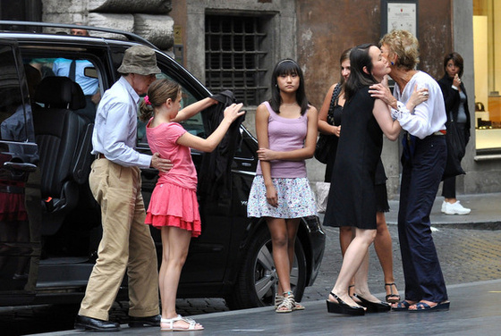 Woody Allen and Soon Yi in Rome