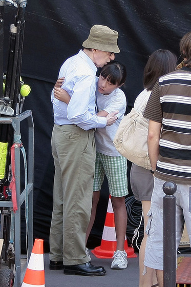 Woody Allen on the Set of Midnight in Paris