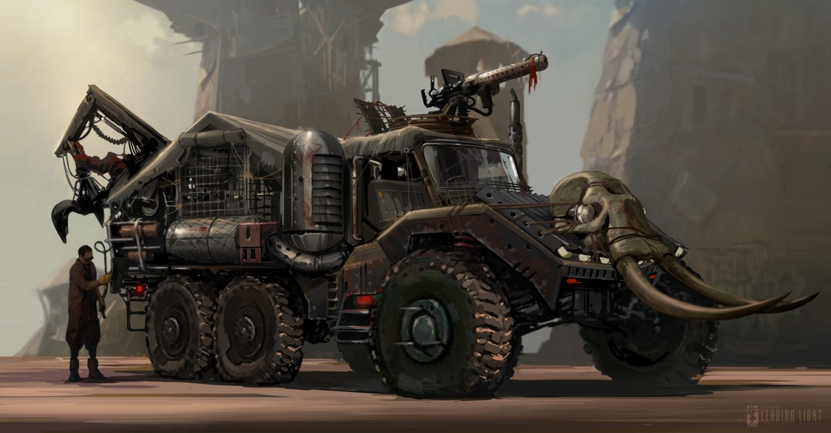 Post Apocalyptic Truck 2d automotive post apocalyp