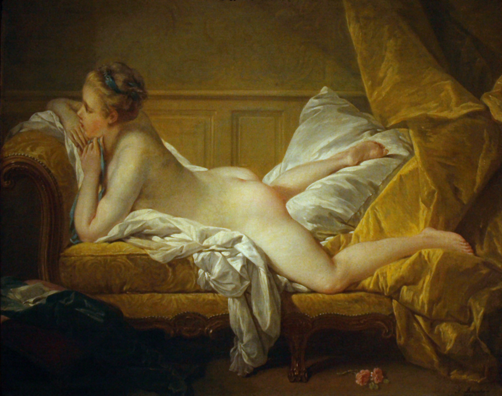 François Boucher, A 15 éves kurtizán Ruhendes Mädchen (1751, Wal