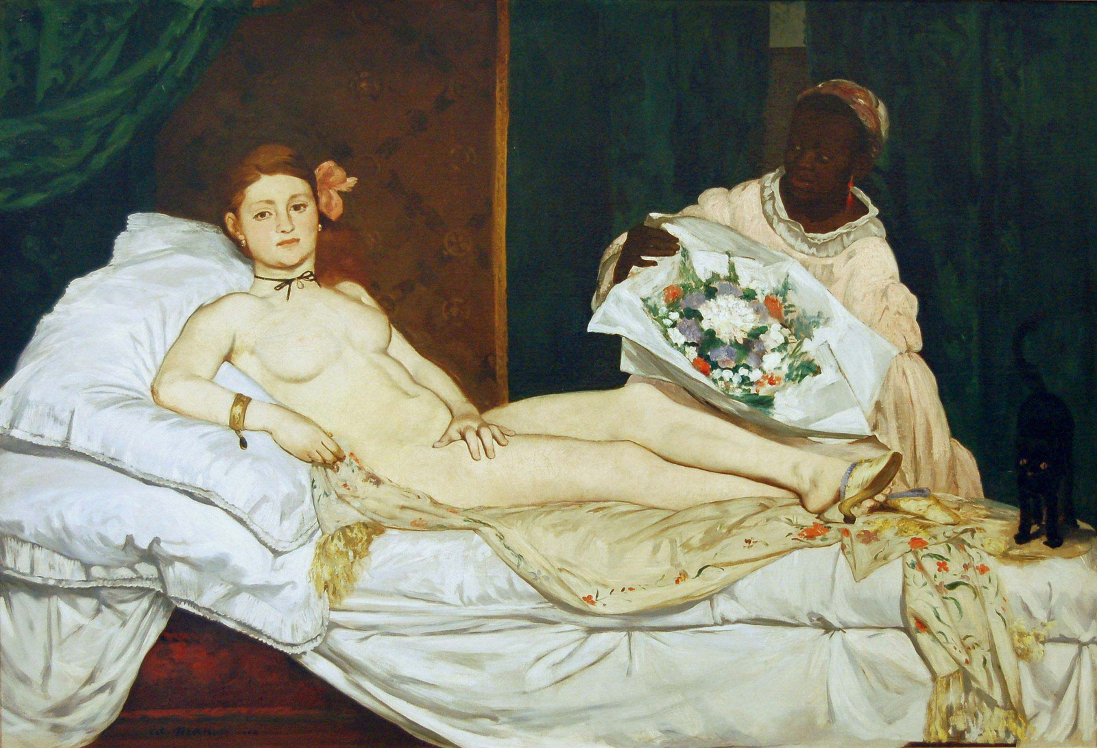 manet - Olympia. 1863. Oil on canvas. 130.49 cm (51.37 in.) x 18